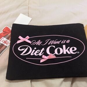 Diet Coke Black make up Pouch with Pink Logo